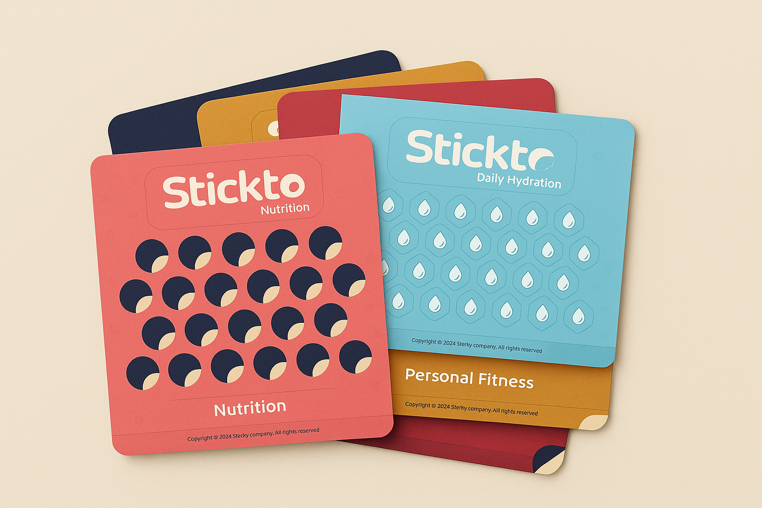 5-Pack sticker sheets mockup